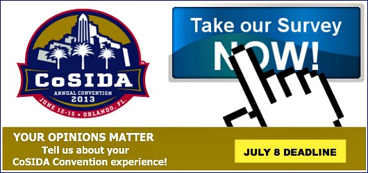 Take the 2013 CoSIDA Convention survey here (deadline July 8)
